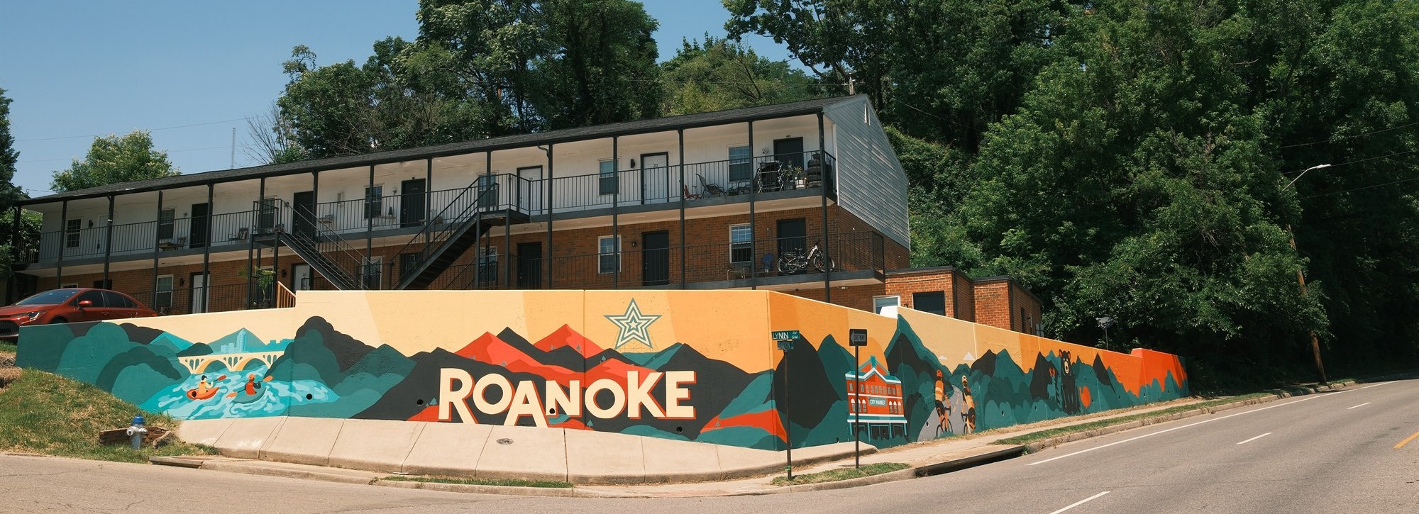 Community mural in the area served by Point Management